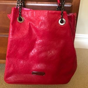 Red Betsey Johnson Skull Purse